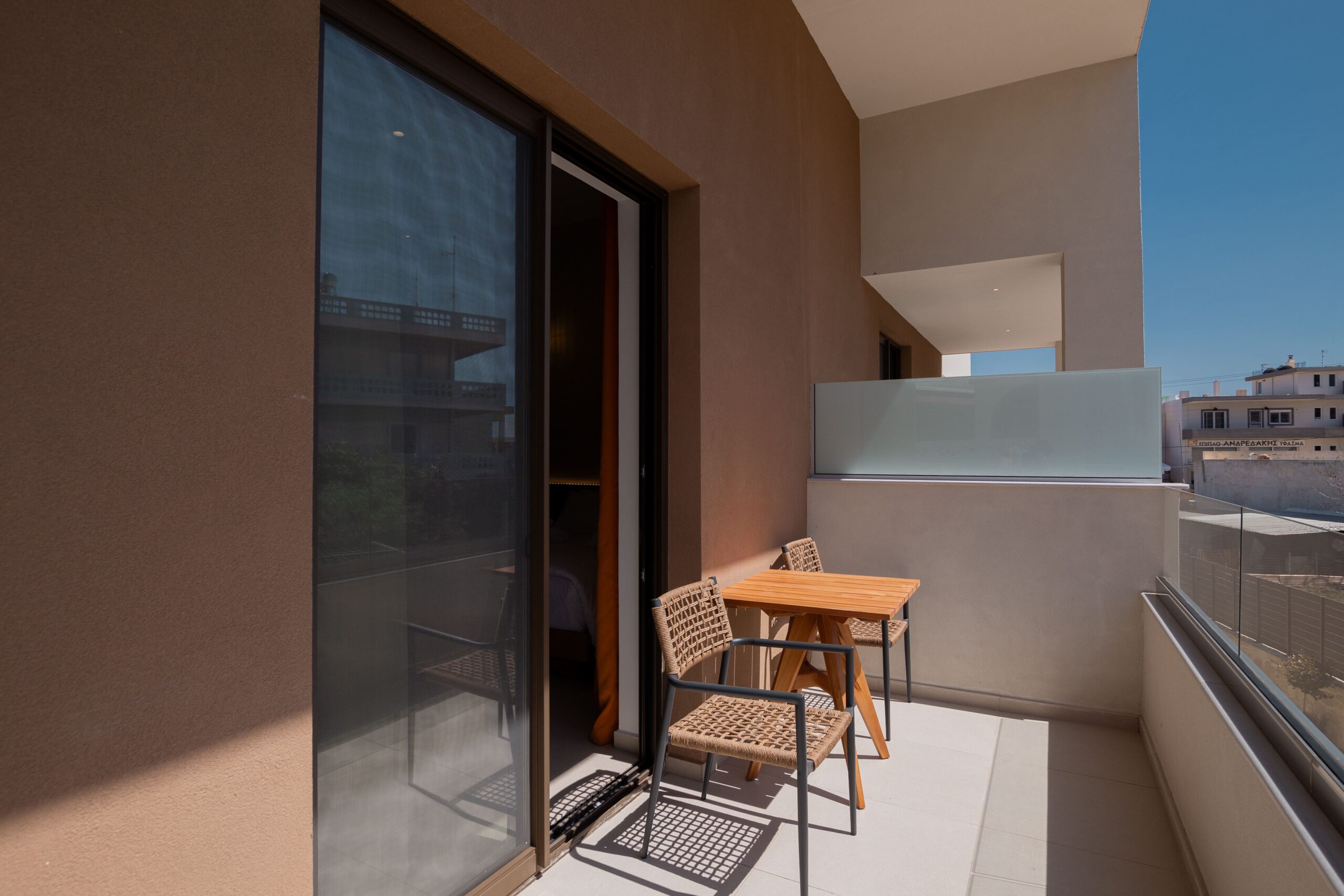 Modern suite in Crete with private terrace and stylish interior