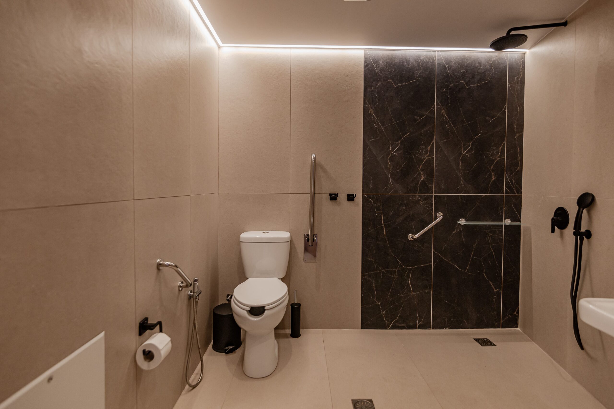 Thoughtfully designed room for guests with limited mobility